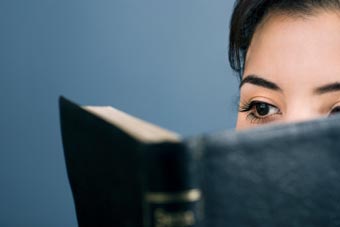 Girl reading the Bible