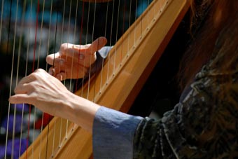 The harp was in a different form also known in Hebrew music